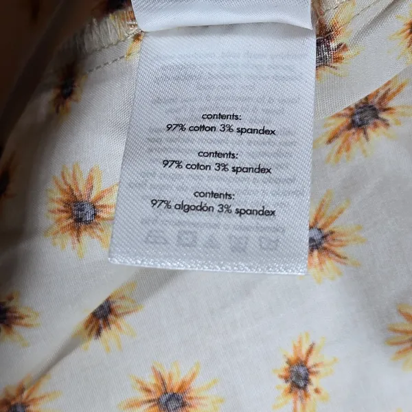 WeWoreWhat Smocked Midi Dress Ditsy‎ Daisies Ivory Multi Womens Size M New - Image 9