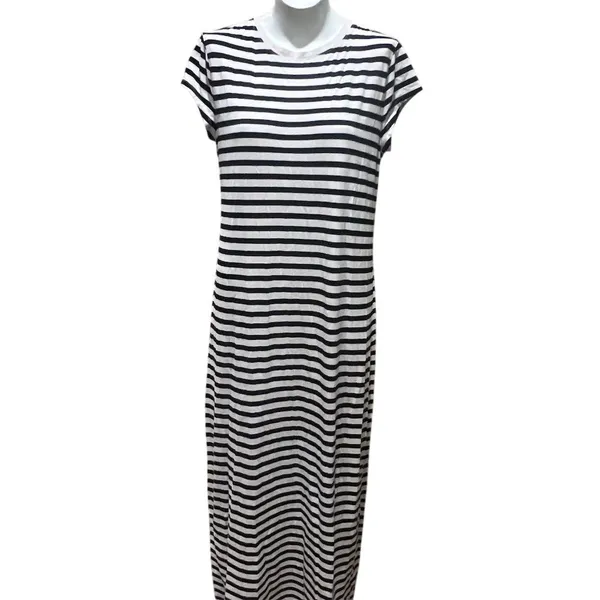 A New Day Women's Striped Maxi Dress Black & White Size XL - Image 4