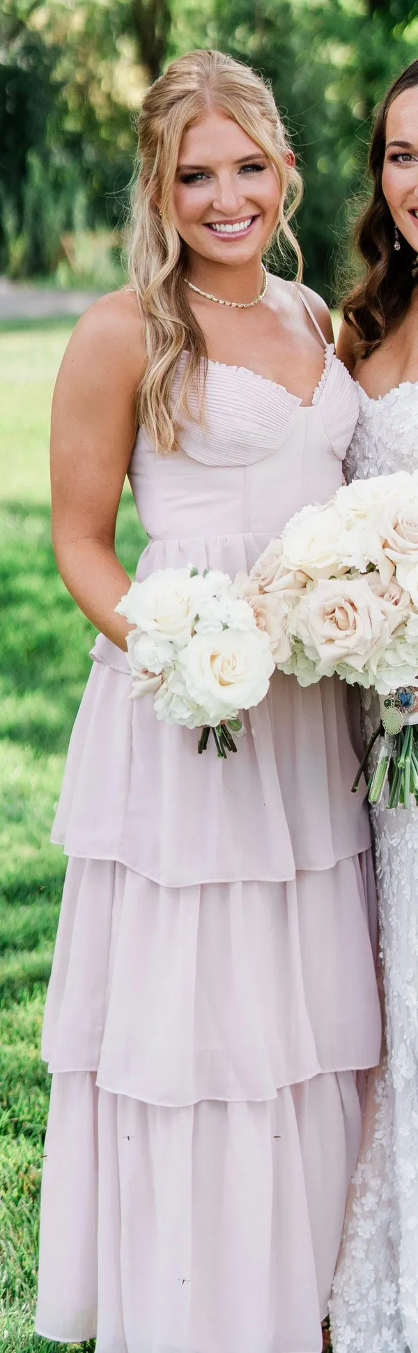 Birdy Grey pale Pink Chiffon Maxi Dress - Image 3
