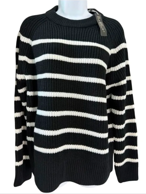 NWT Velvet Heart Cerelia Striped Sweater Black White XS Nordstrom - Image 2