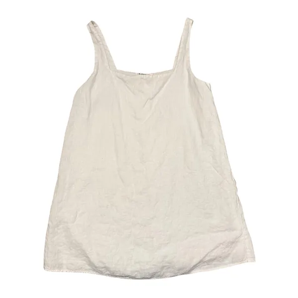 Reformation Cami Square Neck Mini Dress White Linen Clean Girl Minimalist Size 4 - Image 3
