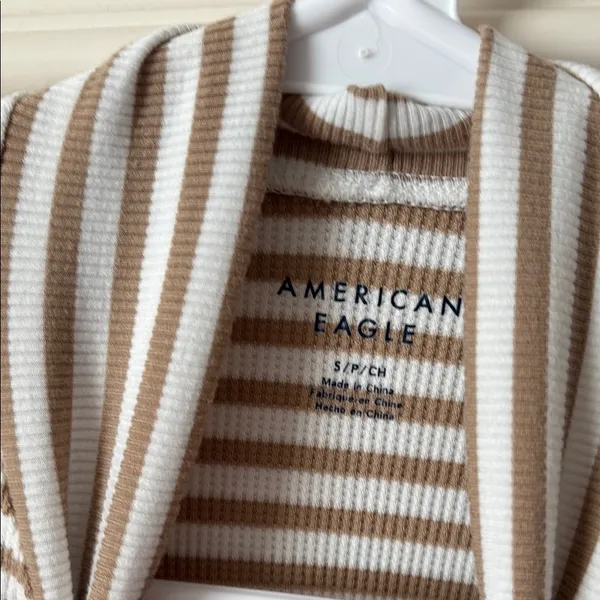 American Eagle Striped Turtleneck Long Sleeve Top - Image 3