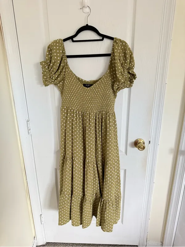 OPT Tuckernuck Lanna Polka Dot Midi Dress - Image 4