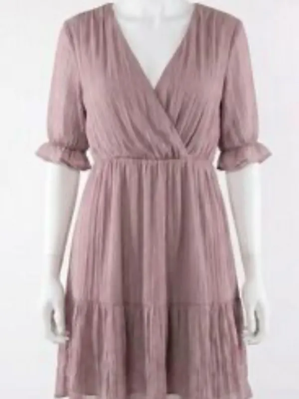 Bella Ella Boutique Crinkle Gauze Tiered Ruffle Dress Size Large - Image 14