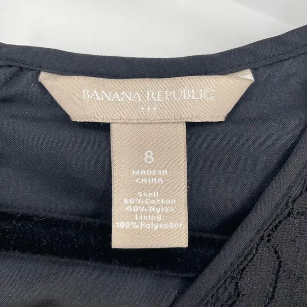 Banana Republic Lace‎ Overlay Career Blouse Sleeveless Back Zip Size 8 medium - Image 7