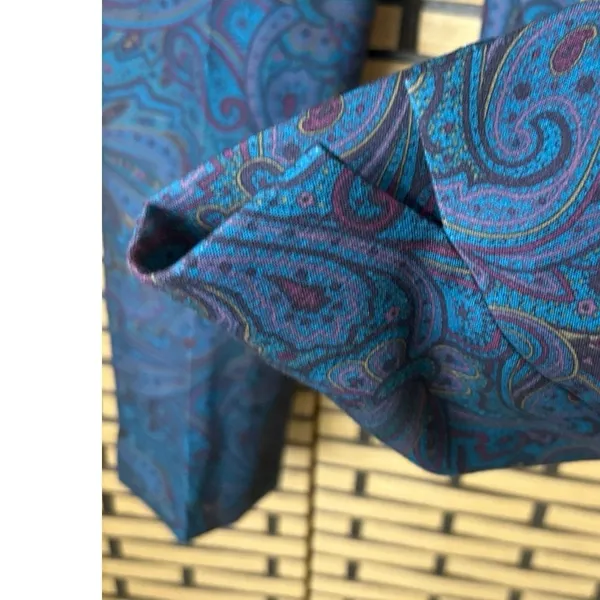 Talbots Hampshire Blue Paisley Print Dress Pants Size‎ 4P - Image 6