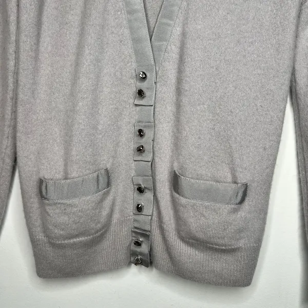 Aqua Cashmere V-neck Cardigan Size Small - Image 4