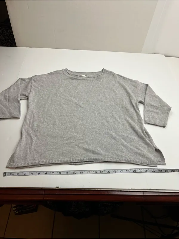 Pact Womens Grey Gray Lightweight‎ Pullover Sweater 100% Organic Cotton Large - Image 7