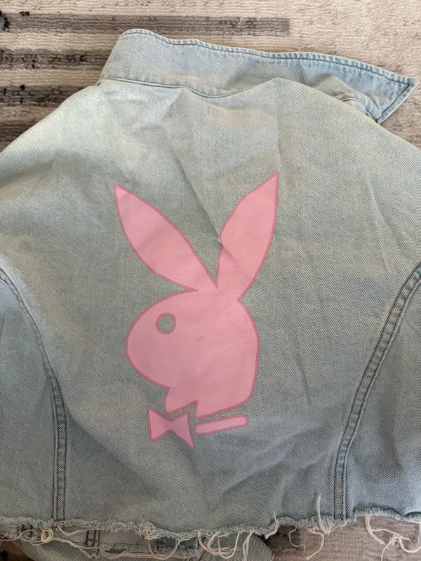 PacSun Playboy Jean Jacket Cropped - Image 3