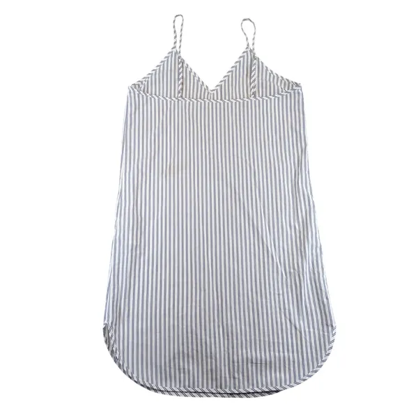 Sandro Paris Striped Slip Dress Blue White Cotton V-Neck Mini Size 38 R20002E-10 - Image 2