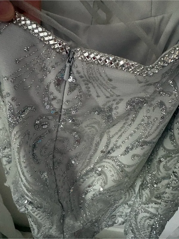 Camille La Vie sequined Glitter Rhinestone mini homecoming dress women sz 4 - Image 9