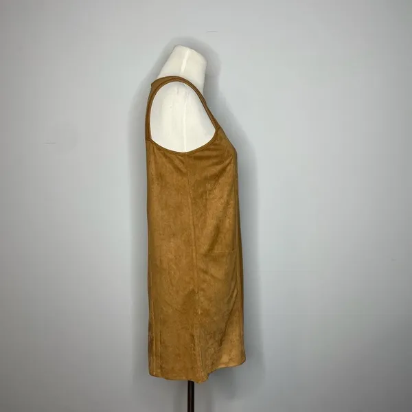 Monteau- Brown Faux Suede Shift Dress - Image 2