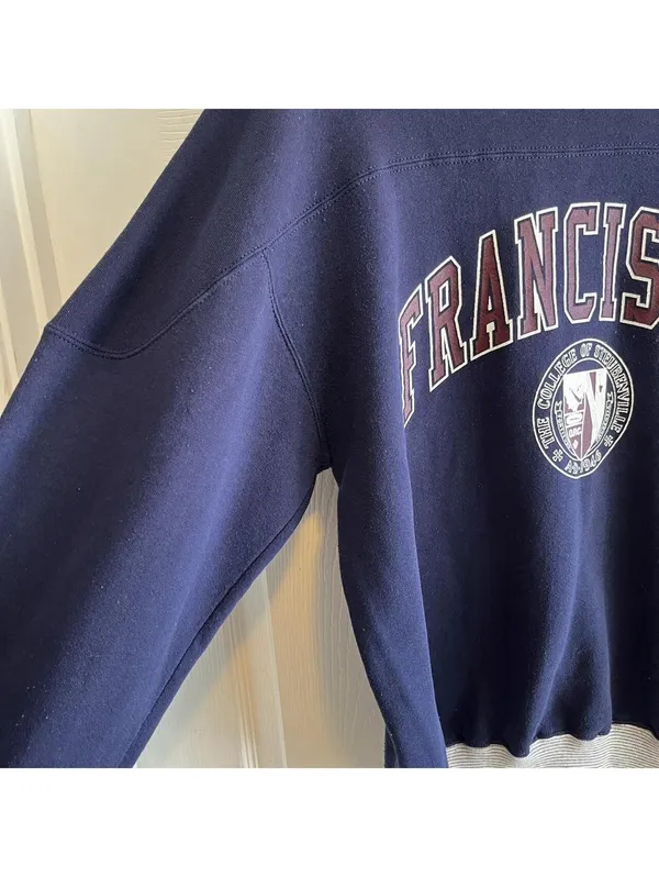 Russell Athletic Navy and grey University of San Francisco crewneck sweatshirt - Image 7