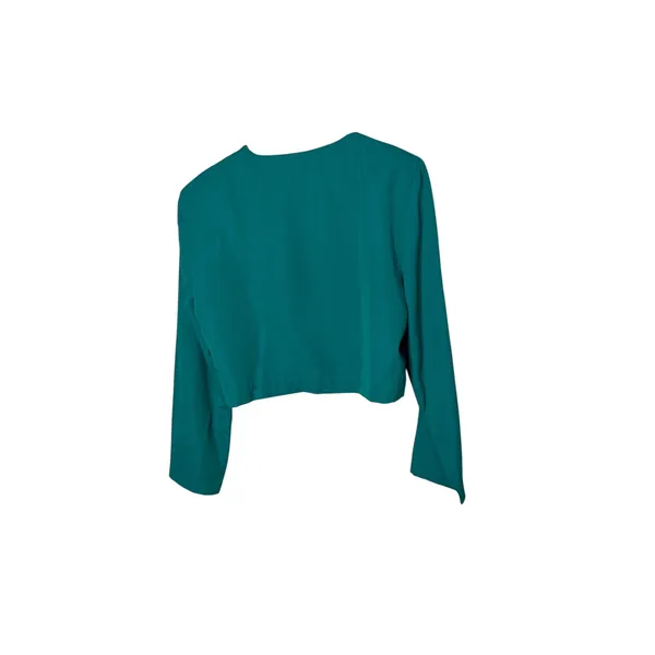 Vintage CW Dress 2 Piece Set Teal Green Soutache Trim‎ Bolero Blazer Dress 10 - Image 7