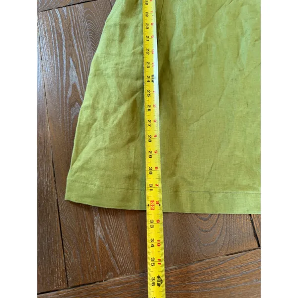 Reformation Belma Linen Dress Womens in Green Size 8 - Image 8