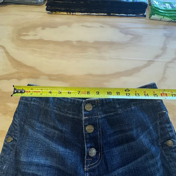 Current/Elliott + Marni "The Easy Trouser" Jean Relaxed‎ Fit Cropped Button Fly - Image 11