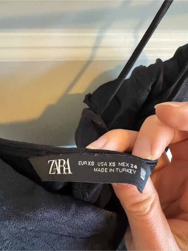 Zara Black Mini Dress - Image 4