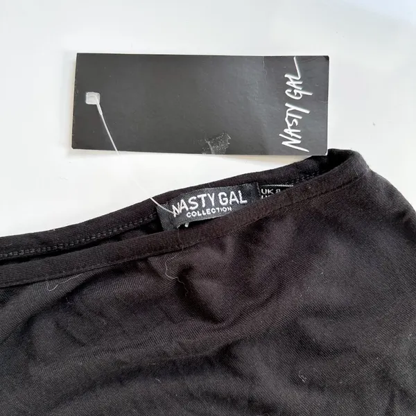 Nasty‎ Gal One Shoulder Crop Top Womens US Size 4 Black - Image 6