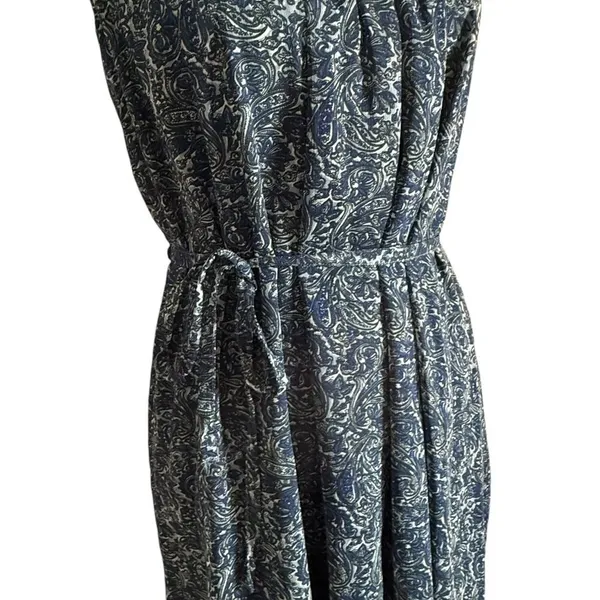 Converse Womens Paisley Print Open Back Dress Size M Blue Halter Tie Waist BOHO Casual - Image 9