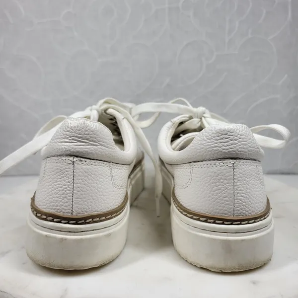Vince Camuto Rezelli Platform Sneakers Womens 7.5 White Leather Lace-Up Shoes - Image 10