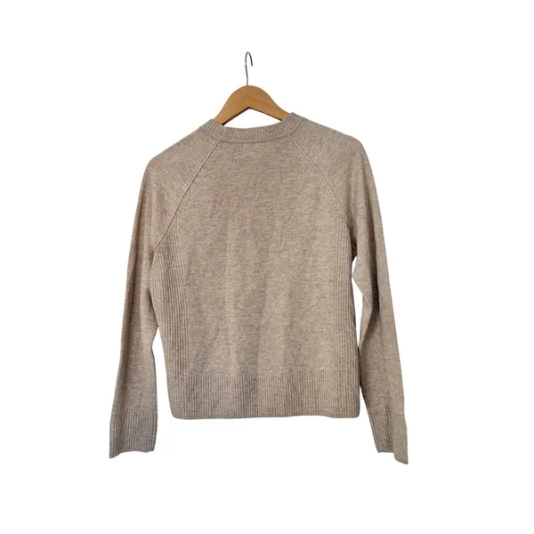 Caslon Cashmere Wool Blend Sweater Ribbed‎ Raglan Sleeve Crewneck Pullover M NEW - Image 4