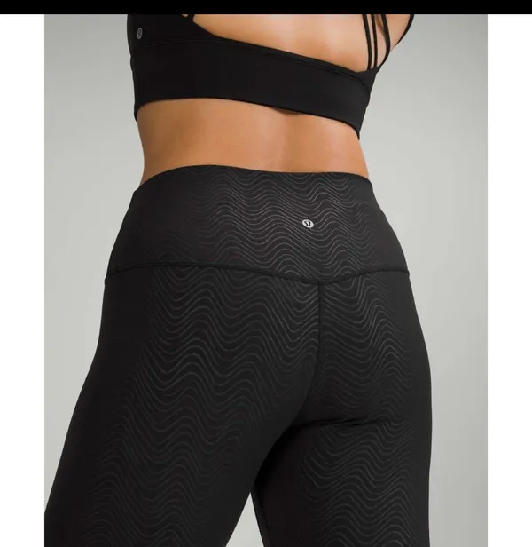 Lululemon Align High-Rise Pant Size 18 Aqueous Emboss Black 28" NWT - Image 2