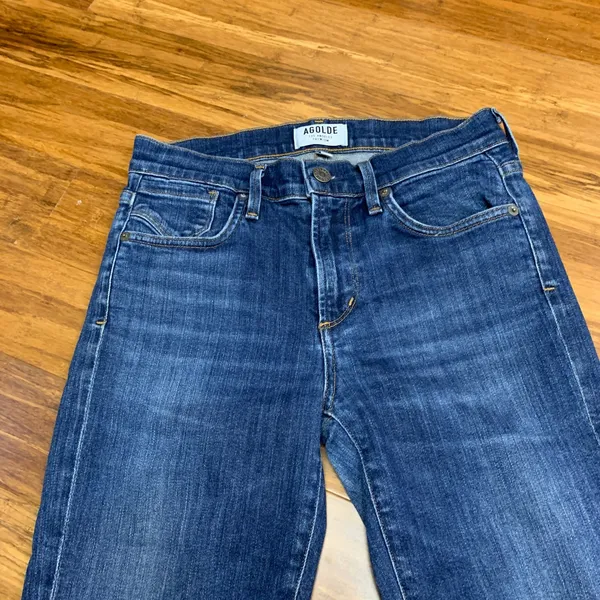 AGOLDE‎ Los Angeles Sophie Denim Jeans Womens Size 25 Dark Wash Skinny Mid Rise - Image 2
