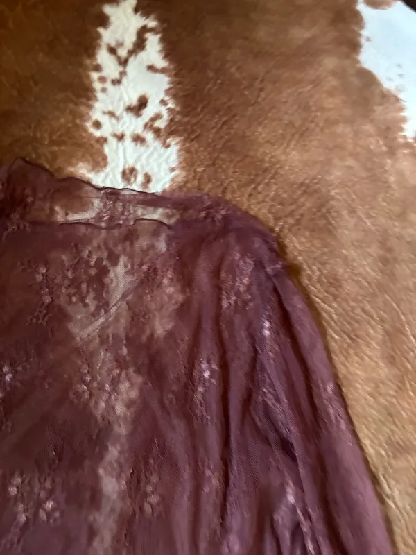 Lace mesh brown top  size medium From a boutique - Image 3