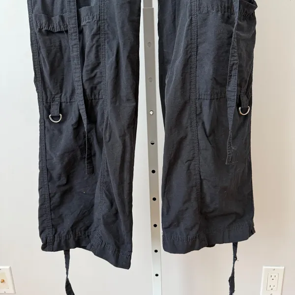 Aeropostale sz XS Convertible Cargo Pants Black ‎ Goth Grunge Utility Techwear - Image 3