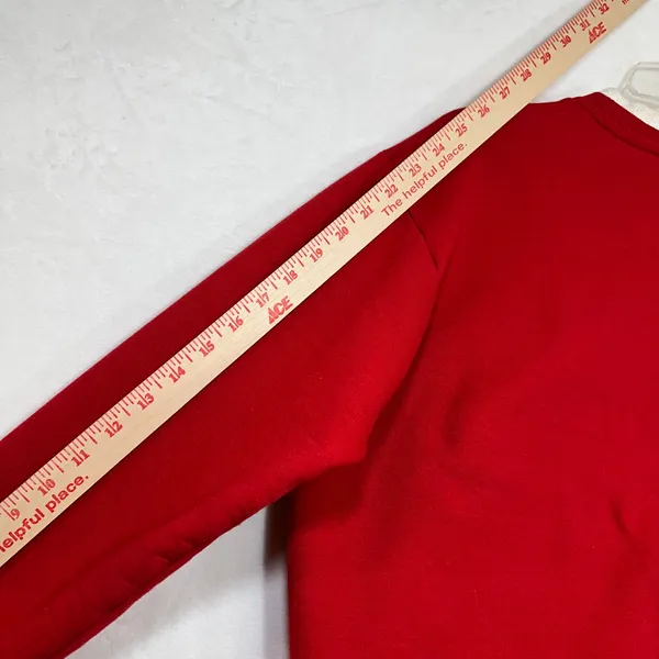 VTG Top Stitch Morning Sun Large Red‎ Collared Sweater Holiday Christmas Penguin - Image 9