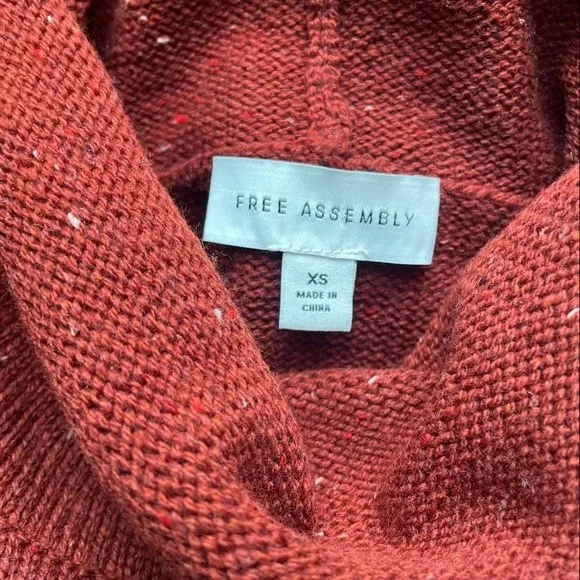 Free Assembly Sweater Roll Neck Rust Fleck Speckled Cozy Pullover Womens Size XS - Image 5