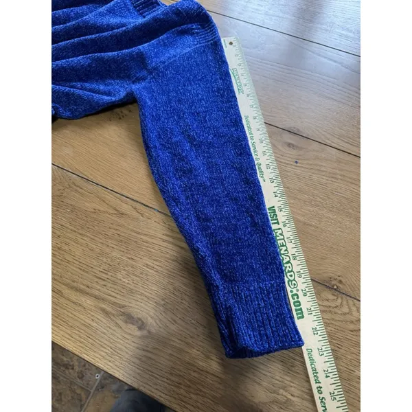 Lulu B Women Size Large Blue‎ Knit Sweater Polyester Classic City Office Winter - Image 6
