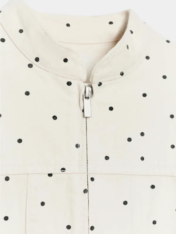Nwt Zara Polka Dot Fitted Jacket Size Xs - Image 10