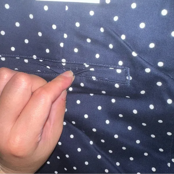 Old Navy women’s business casual stretchy Blue & White Polka Dot Pants size 8 🆕 - Image 7