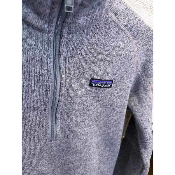 Patagonia Better Sweater 1/4 Zip Fleece Pullover Womens Small Heather Grey - Image 3