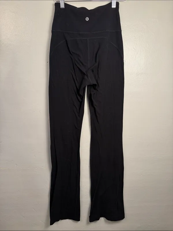 Lululemon High-Waist Black Flare Yoga Pants size 4 - Image 3