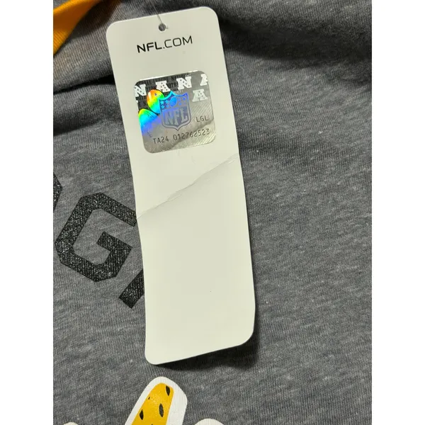 NFL Team Apparel Pittsburgh Steelers Women Medium Grey Black Ringer T-Shirt NWT - Image 4