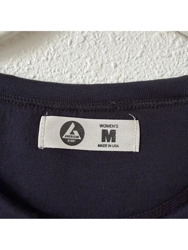 American Giant Crewneck Sweatshirt Size Medium Black Minimalist Casual Cotton - Image 5
