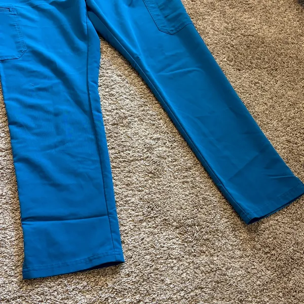 Figs Women's Alps Blue Yola‎ Skinny Straight Leg Scrub Pants Large - Image 3