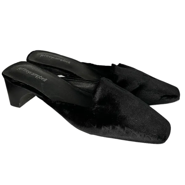 Jeffrey Campbell Jenae‎ Black Velvet Mules - Image 3