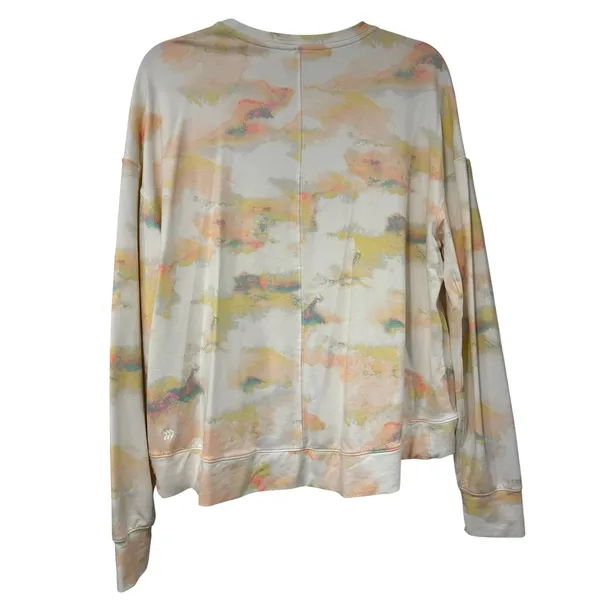 All in Motion Cloud Print Sweatshirt Pullover Athleisure Lounge XL Soft Pastel - Image 5