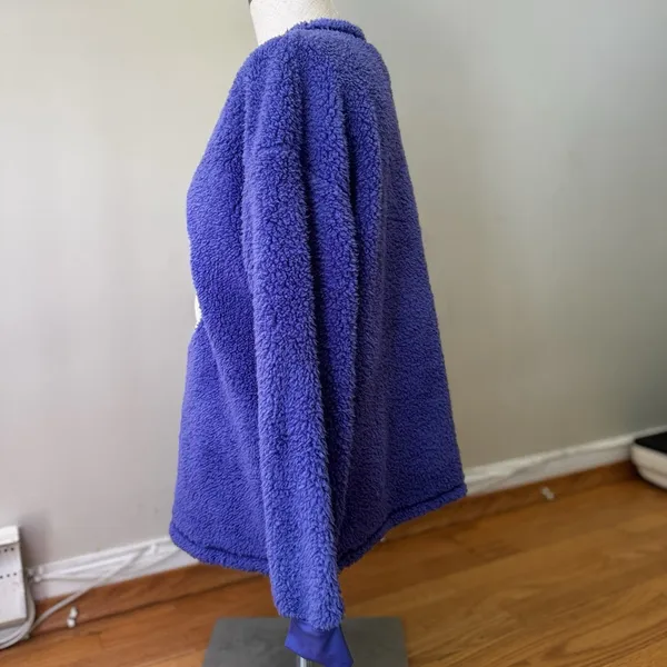 Disney Nightmare Before Christmas Fleece Long Sleeve Plush Pajama Top Purple M - Image 3