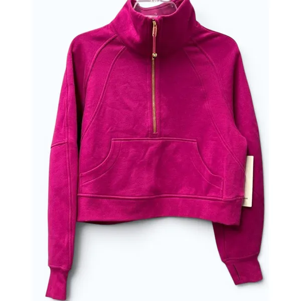 Lululemon Scuba Oversized Funnel Neck Half Zip XS/S Ripened Raspberry Gold NWT - Image 3