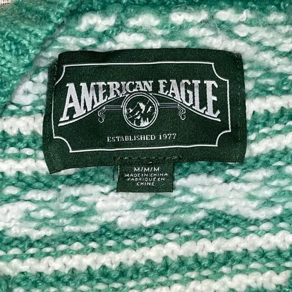 American Eagle | Green Fair Isle Snowdrift Sweater | Medium - Image 10