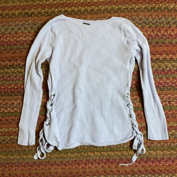 LAVENDER QUILTED SIDE TIE MICHAEL KORS SWEATER - Image 5