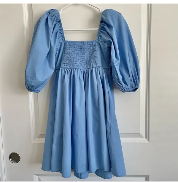 Abercrombie Ruched Bodice Puff Sleeve Mini Dress - Image 2