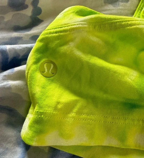 NWOT Lululemon All Yours Cropped Tank Neon Yellow/Green and White - Image 5