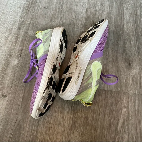 Nike Purple Lime Green Ombre Mesh Running Sneakers Women’s 9 - Image 5