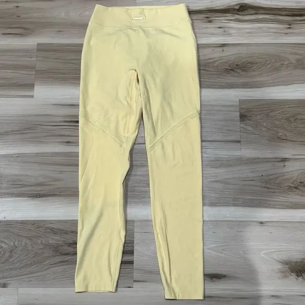 Gymshark Whitney Simmons Scrunch Butt Mesh Leggings Yellow Women’s Small - Image 7