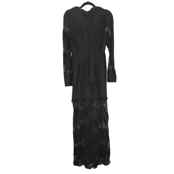 Revolve x ALEXIS Lucasta Lace-Detailed Deep V Maxi Dress Small Whimsical Goth‎ - Image 6